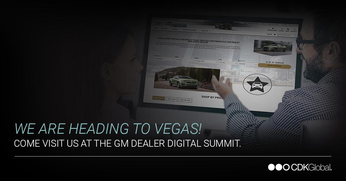 CdkDigital's tweet photo. We are packing for Vegas and are excited to meet with #GM #dealers looking to find out information about our new #dealership website packages. 

If you will be there, make sure you come to our session at the 2019 Dealer Digital Summit Tour located in The Venetian Resort Hotel. https://t.co/0oZFqhGLpl