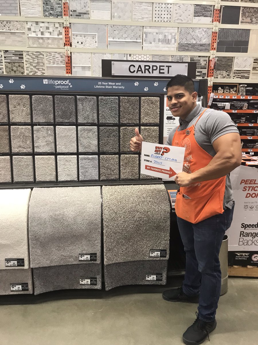 Rob and Robert at store 2204 can’t stop recommending the Lifeproof pet proof carpet and all the warranty advantages the home owner gets! #takeyourshare23 #whybuyTHD