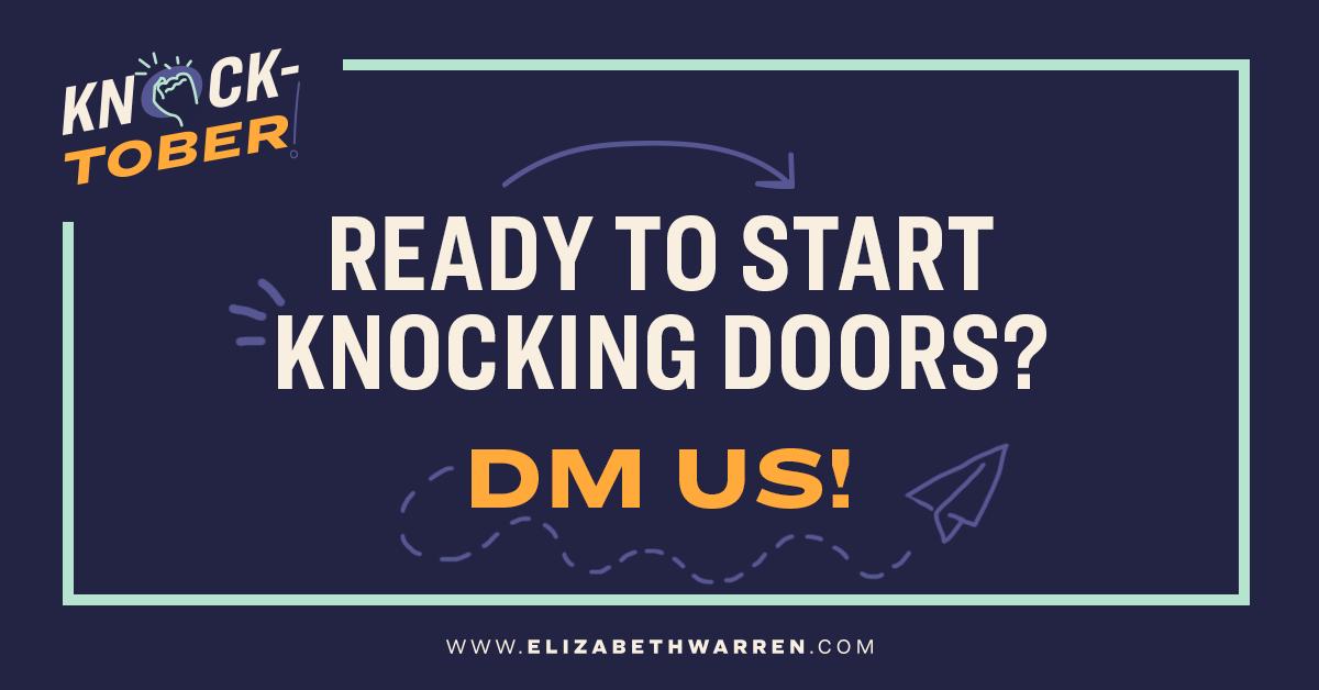 Ready to start knocking doors? DM us!