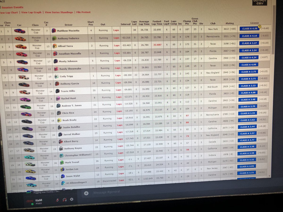MatthewP_24's tweet photo. Did I just beat @AJDinger in iracing or is it a fake number 10 car https://t.co/4AqAPmlhdJ