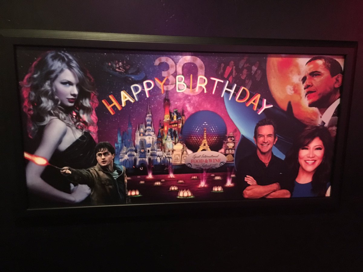 megangazda's tweet photo. Who has the coolest boyfriend ever? ...this girl! I got an early bday present today...a piece of art with all of my favorite things. 😍 @DubNilla #taylorswift #obama #survivor #bigbrother @Soelless_Gaming #disney #harrypotter 😂#happyearlybirthdaytome #big3oh https://t.co/K6FWg8HHDp