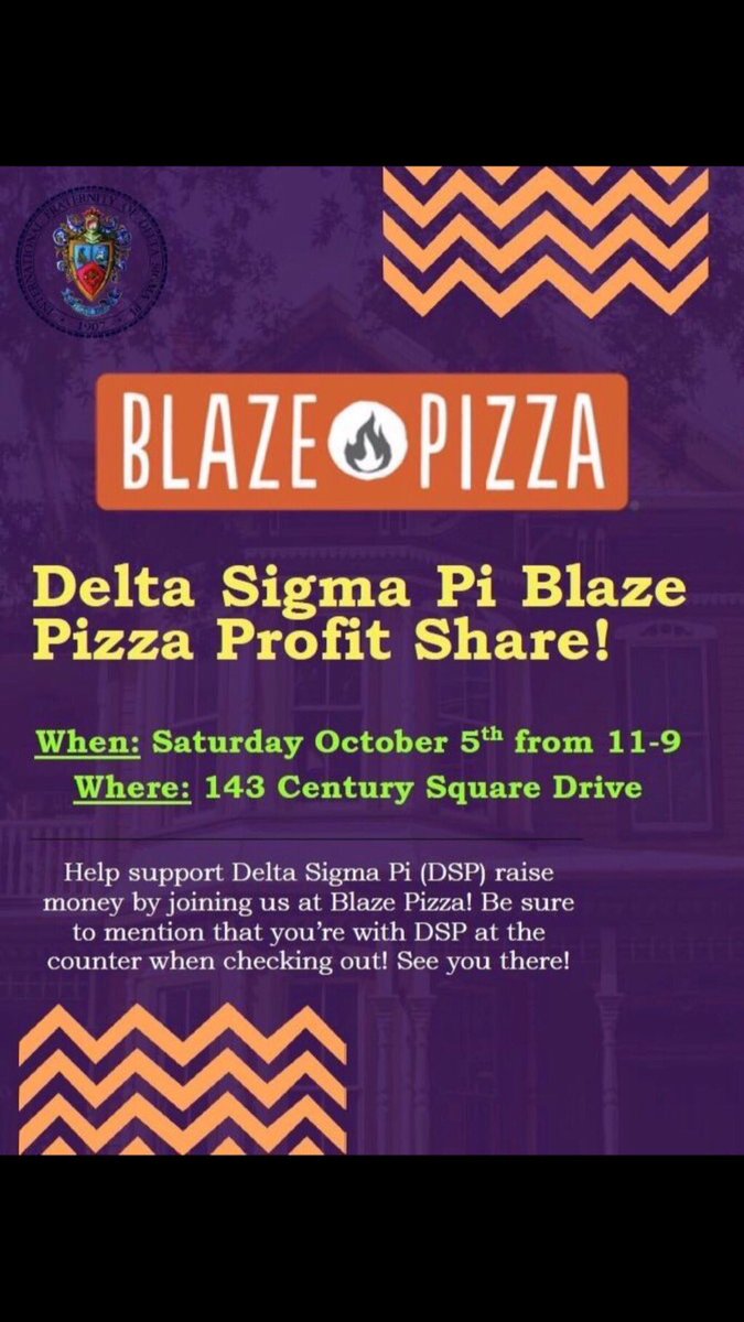 TAMUDSP's tweet image. Come get some pizza and support DSP!!! Make sure to mention that you’re with us at the checkout!:)