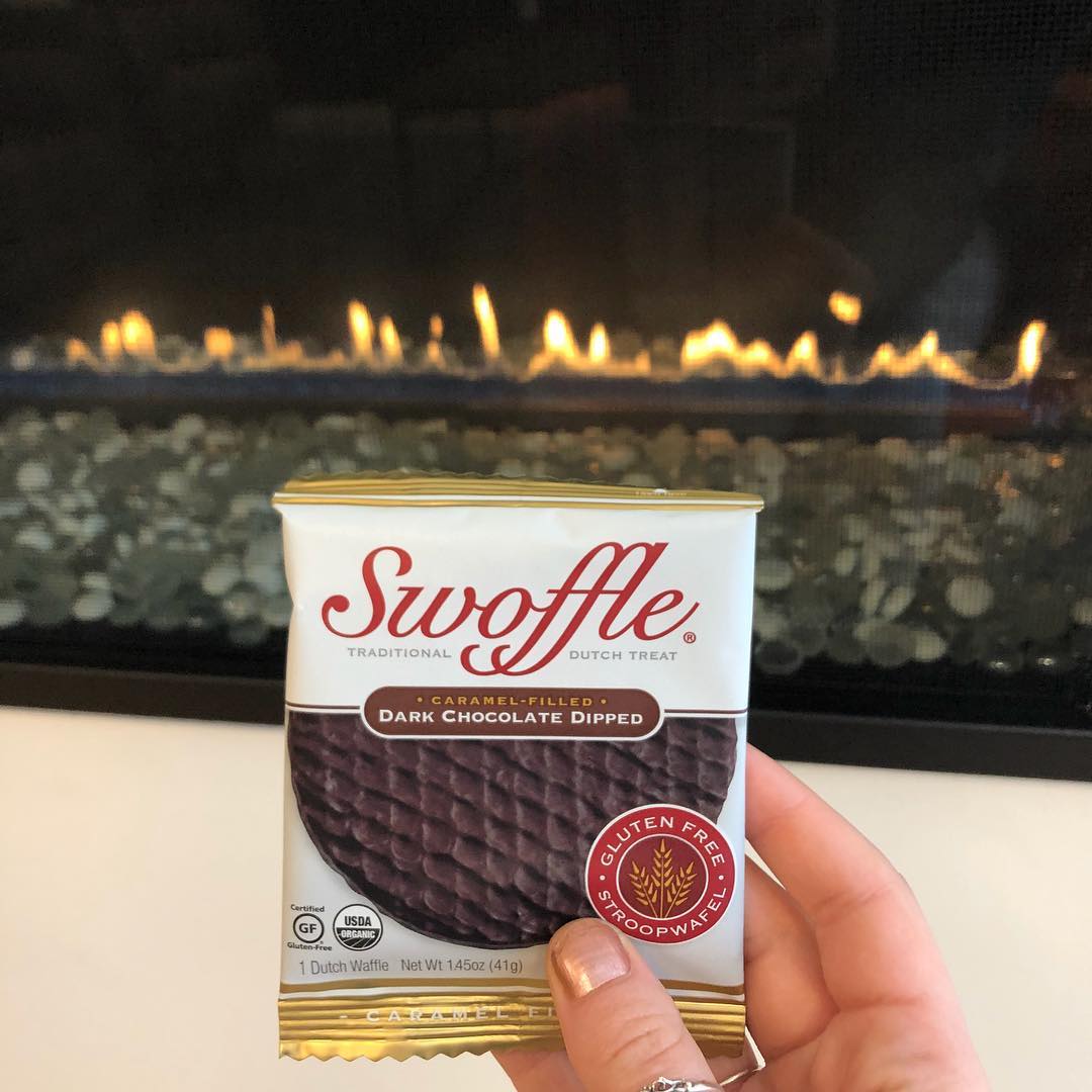 glutenfreesgcom's tweet photo. Swoffle Dark Chocolate Dipped is back! Ideal with hot beverages and great for on-the-go! Whether you’re enjoying a quiet moment with a warm cup of coffee, or competing in a cyclocross race, This is a perfect snack for you!   https://t.co/m2IjfF7ggW https://t.co/FMPpJMQXgr