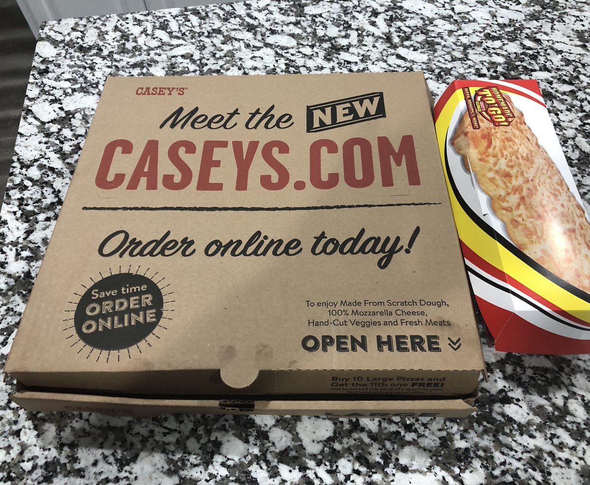 Cold night hot Casey’s pizza!!