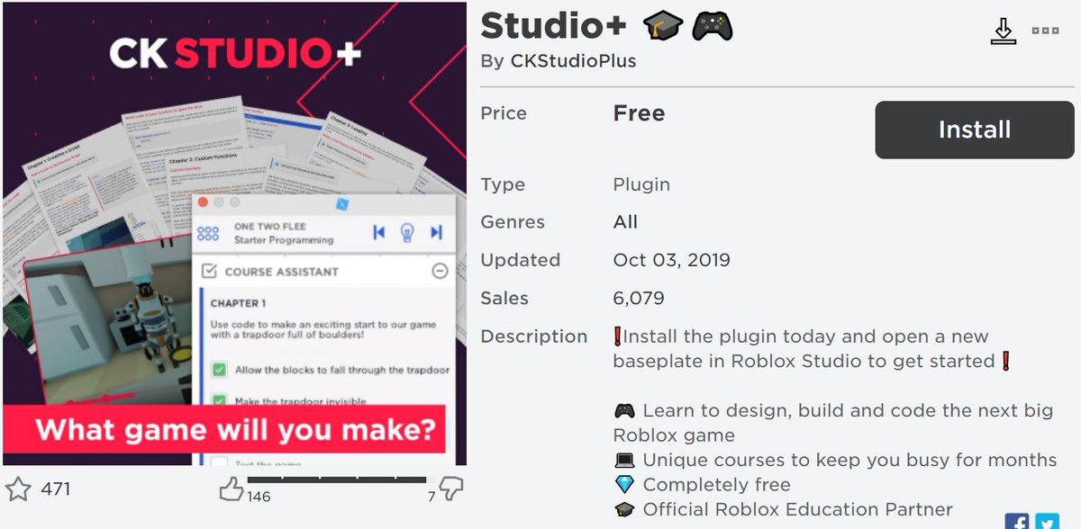 Lord Cowcow On Twitter This Is Pretty Cool It S A Plugin That S Basically A Tutorial Course That Goes Into Roblox Studio Which Teaches You How To Do Things Such As Programming And Game