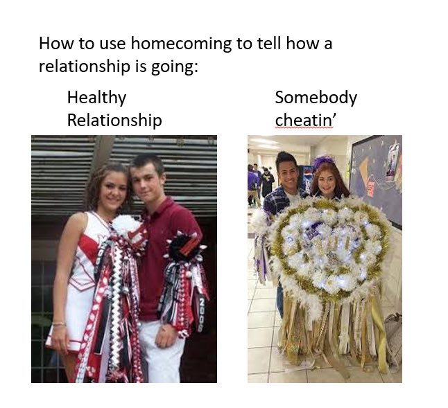 LadyApron's tweet photo. I made a meme to process my annoyance with Homecoming week. https://t.co/KCTdtdykdV