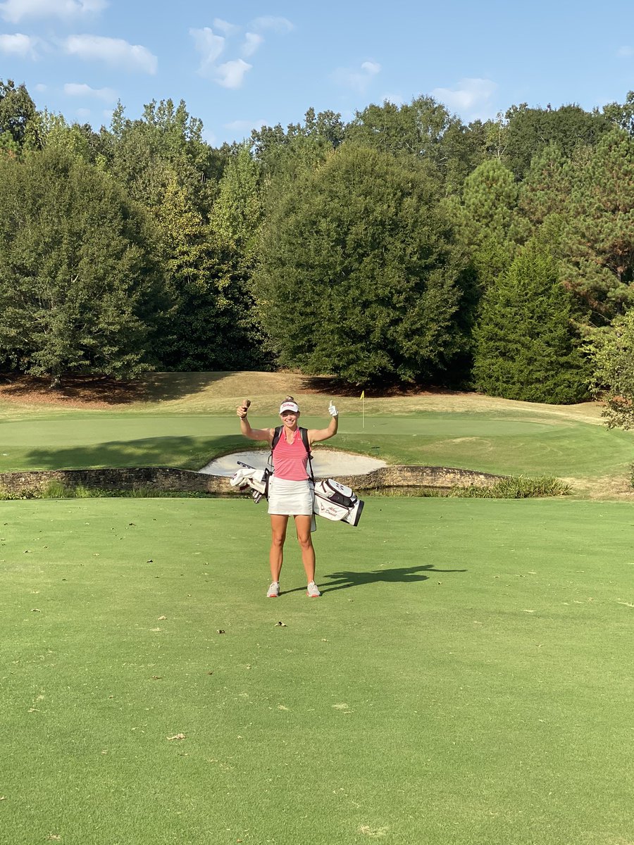 CoachbrownLemm's tweet photo. Second Eagle Alert! Abbey Daniel spins it back in the hole for a 2 on the par 4 number 6!! #tourneyprep #excelstillmore #hailstate🐶 https://t.co/C2rNHcQLhW