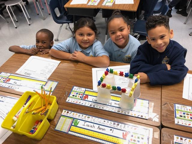 ECUEATigers's tweet photo. 1st Grade Leaders in Action...
Technology is using science to help solve problems. We had 4 cups, 4 large popsicle sticks, and 20 bears.
Goal: build a bridge that will fit all 20 bears at the same time.
#ECUEAFamily #ExtremeTeaching #DareToLEAD #STEM https://t.co/Ojc6Kn52di