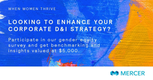 yobritto's tweet photo. Help close the #gendergap by participating in our research on #genderequity in the workplace. As a thank you, we'll send you complimentary customized benchmarking data. Start the #survey: @mercer https://t.co/vF1ZW0f7fR https://t.co/IheTlmQY1a