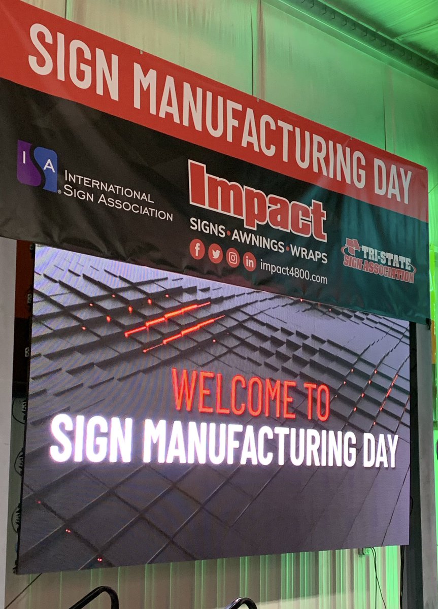 rnbmom's tweet photo. Celebrated #ManufacturingDay  with #ImpactSigns this morning. Great opportunity to showcase #skills needed and career-paths available within the sign industry. Happy to have @Impact4800 headquartered in #SedaliaMO providing quality #jobs w/in our region! #AnySignAnywhere https://t.co/LfPARXbIw2