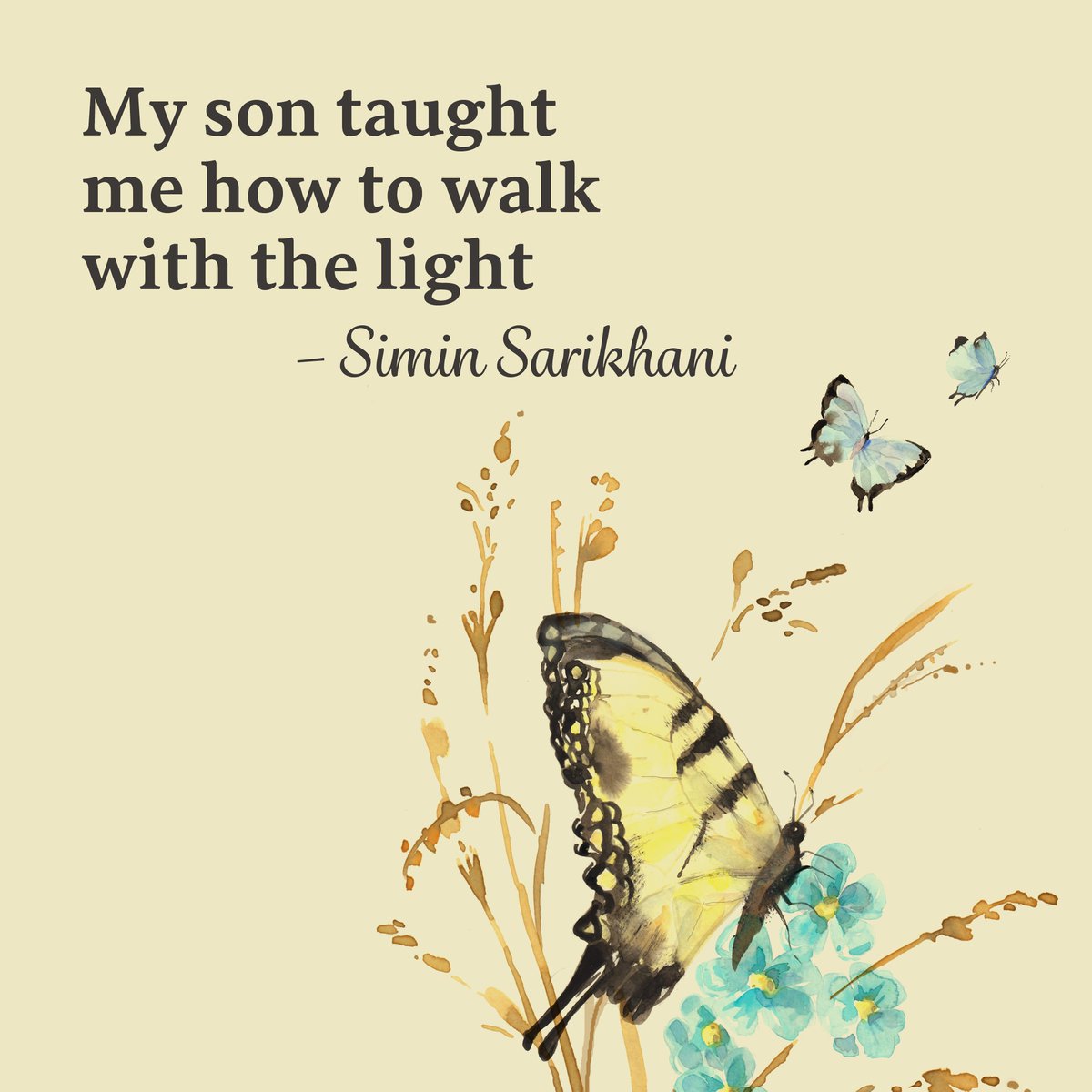 FindingBlossoms's tweet photo. 'My son taught me how to walk with the light' - Simin Sarkhani  |  Finding the Blossoms in the Darkness #itsoknottobeok #mentalhealth #suicidepreventionmonth https://t.co/vxi0w4iDEG