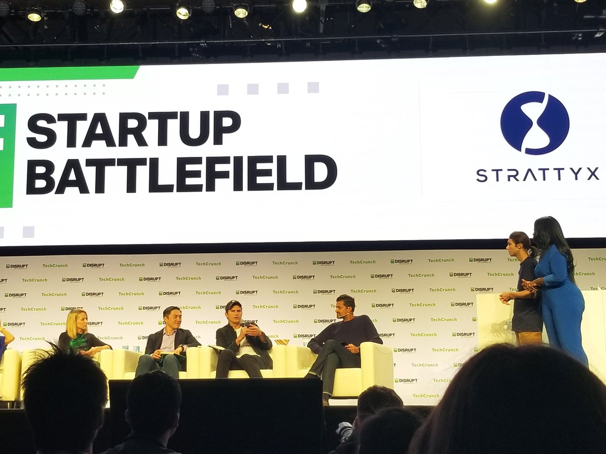 <a href="/aplusk/">ashton kutcher</a> and <a href="/marissamayer/">marissamayer</a> ask pertinent questions about quality of sentiment analysis and responsibility of bad trades to <a href="/stratty_x/">StrattyX</a>.

#TCDisrupt #womenWhoCode #femaleFounders #sentimentAnalysis