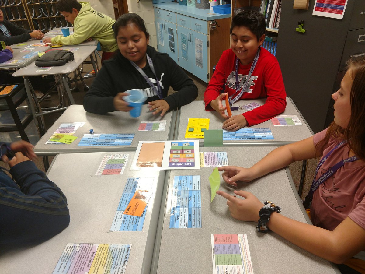kweseman11's tweet photo. Division of labor simulation in social studies today. Some of us got just a tiny bit frustrated when our village ran out of food... 😂 #whywildcatsrule #SeeingIsBelieving https://t.co/WzPDtXRQFr