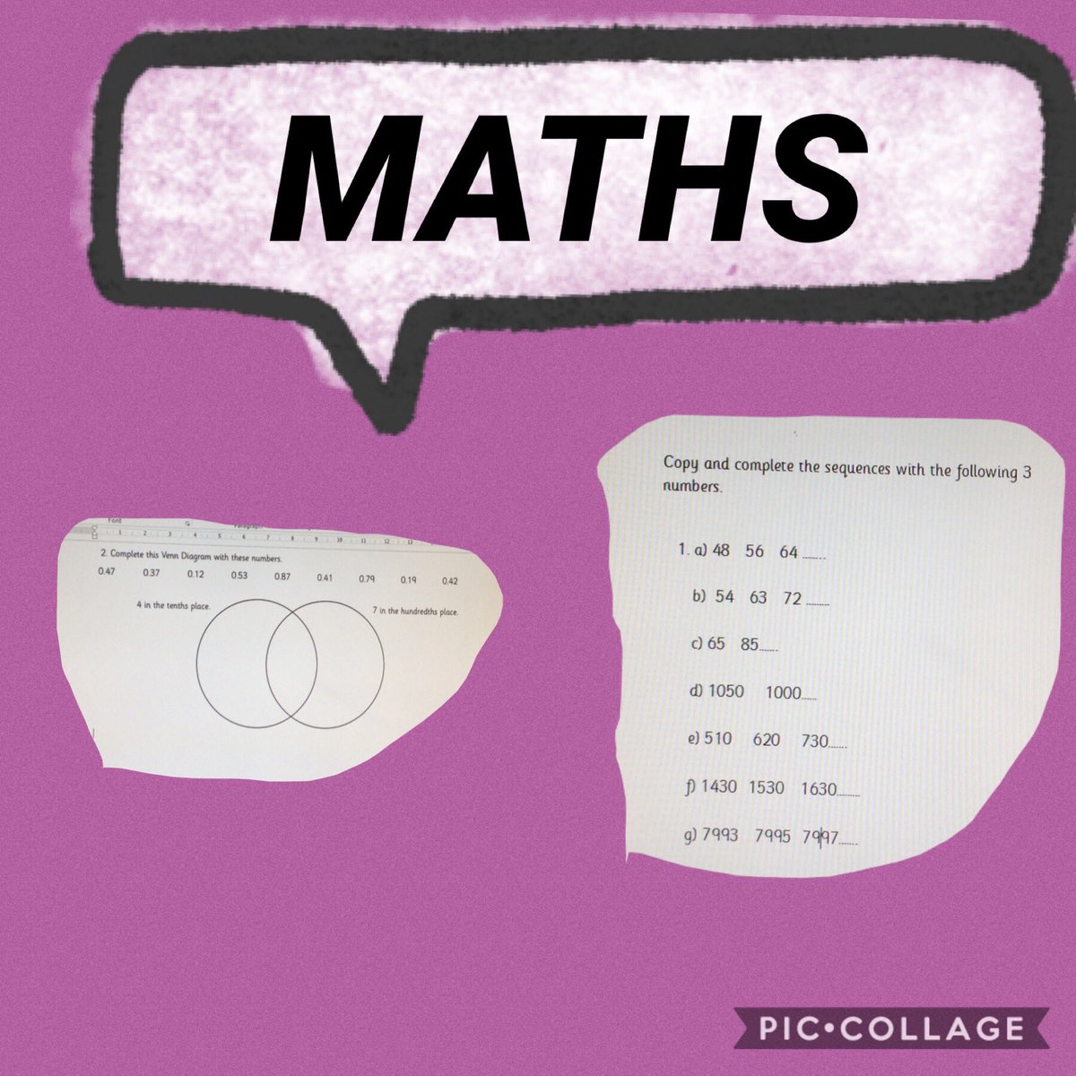 MissThomsonVPS's tweet photo. Here are some of the Digital Learners’ @PicCollage creations that pupils thought represented maths in our school. Pupils can download this app to create collages at home. @MrsEdwards_VPS @MissHedgesVPS #VPStech #MathsWeekScotland2019 https://t.co/fpLy5RLoB3