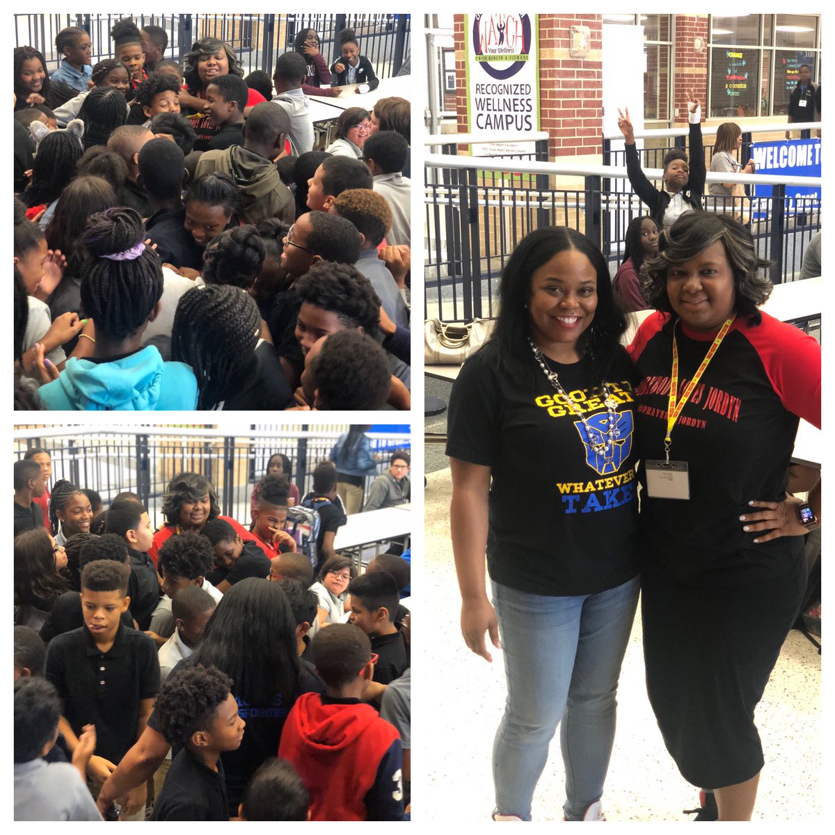 What an amazing moment! @MCMSCoogs show love to former student Jordyn Hawkins mom and raised over $1300 to support the family!! @SFAHS_Bulldogs @FortBendISD 
#compassionatecitizen #profileofagraduate