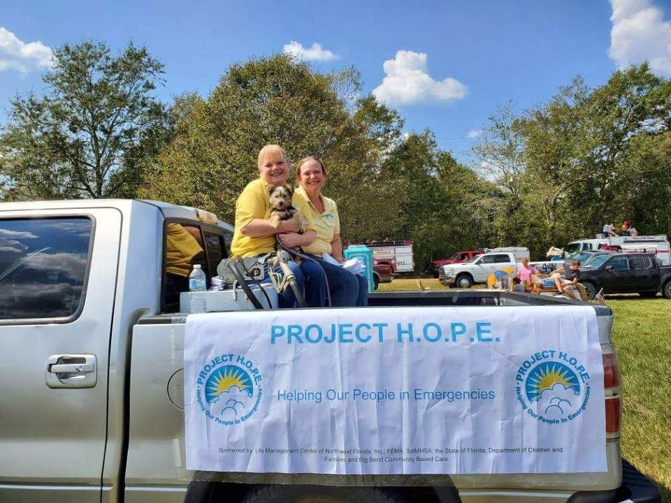 LmcCares's tweet photo. Our Project H.O.P.E. staff enjoyed being in the Bonifay Rodeo parade today. Visit them at the Rodeo tomorrow for information on assistance for Hurricane Michael survivors. #HurricaneMichael #Bonifay #Rodeo #ProjectHOPE https://t.co/ZetW1TEItN