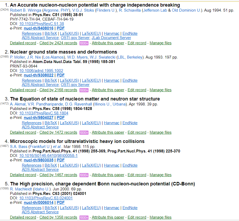 Inspire Hep The Five Most Highly Cited Nucl Th Eprints T Co B9mafuy2z9 Topcites Inspire Hep The Five Most Highly Cited Nucl Th Eprints T Co B9mafuy2z9 Topcites