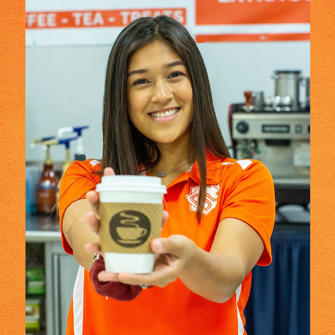 DiscoveryCamp's tweet photo. Can we get a round of applause for Grace? 👏 “I love being apart of Team DC because I get to be a part of something bigger then myself, and help show the love and the goodness of God to hundreds of campers.” Thanks for keeping us caffeinated this summer Grace! ☕️ #DCDifference https://t.co/i3FVFVZRM8
