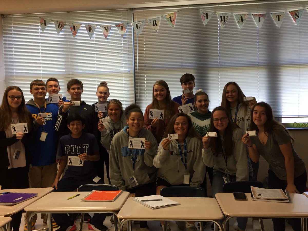 English 9 Honors participated in <a href="/PlaysWithMurder/">Playing with Murder</a> pirate mystery, “A Pryce in Blood” today. Super impressed w/ their reactions, questions, &amp; theories! And congrats to those who correctly guessed the culprit &amp; added a stamp to their #gamemyclass passports! #ramspride #sesdproud