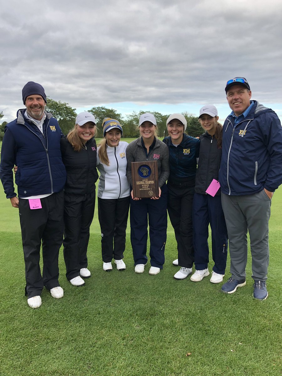 KMGIRLSGOLF's tweet image. Regional Champs🏆... On to Sectionals!! #kmgirlsgolf #roadtostate2019 #fivestrong #togetherwearebetter #WIHSGOLF