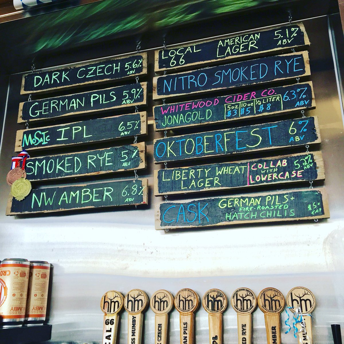 Friday night taplist.