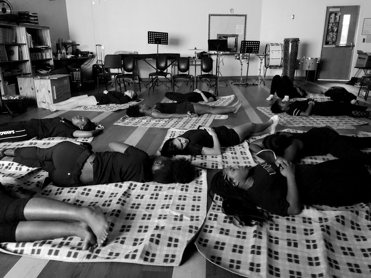 porschia_grace's tweet photo. Nope, not nap time. The #fierce14 have been working on emotional maturity using guided meditation. Breathe. Relax. Visualize. Release. #XhibitStepTeam. #sisterhood #protectyourpeace https://t.co/tm12Mplb8Y