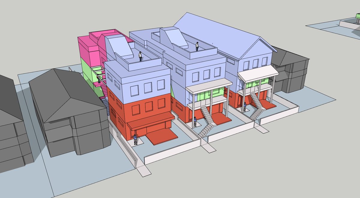 Lanefab's tweet photo. Ok. I should really get back to doing paid work... but here are a few more passive house 'plexes.
A 4-plex and two triplexes. 1.2 FSR.
#NewVancouverSpecial
#NoAssemblyRequired https://t.co/CFkRYh4s36