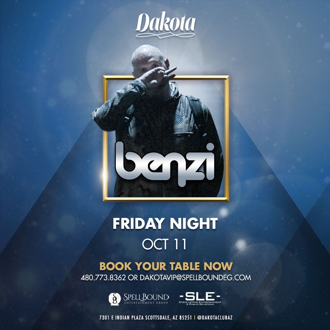 SLEMusic's tweet photo. 😎SHOW ANNOUNCEMENT😎

'Whatcha Gon Do' next Friday?! Jam out with @benzi at @DakotaBarAZ! Get your FREE tickets here ➡️ https://t.co/9oHJqh02oA https://t.co/UmnecHR98J