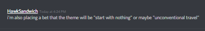 hawksandwich_'s tweet photo. @ludumdare i predicted the theme by choosing the worst one, and it worked. https://t.co/n9fbmWKFu4