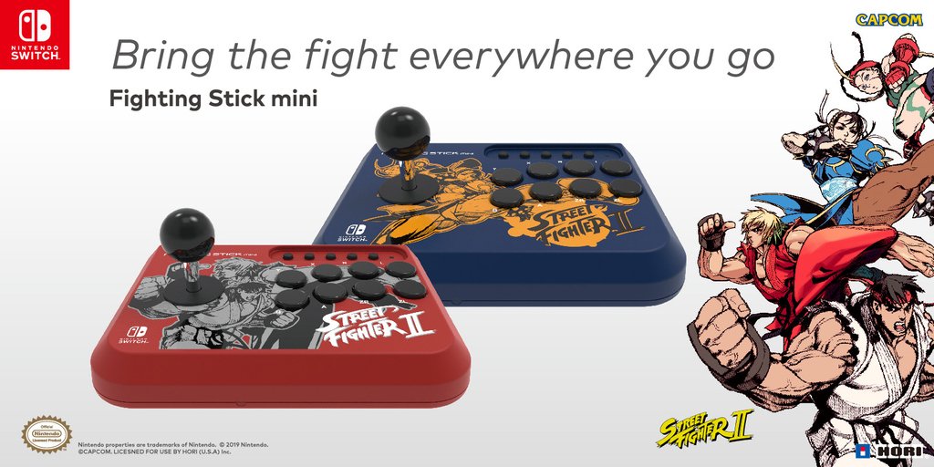 HORI USA on Twitter: "It's #FightStickFriday! We're petite with the NEW Nintendo Switch Fighting Stick Mini (Street Fighter Edition). Featuring Ryu &amp; Ken or Chun-Li &amp; Cammy. Bring the everywhere
