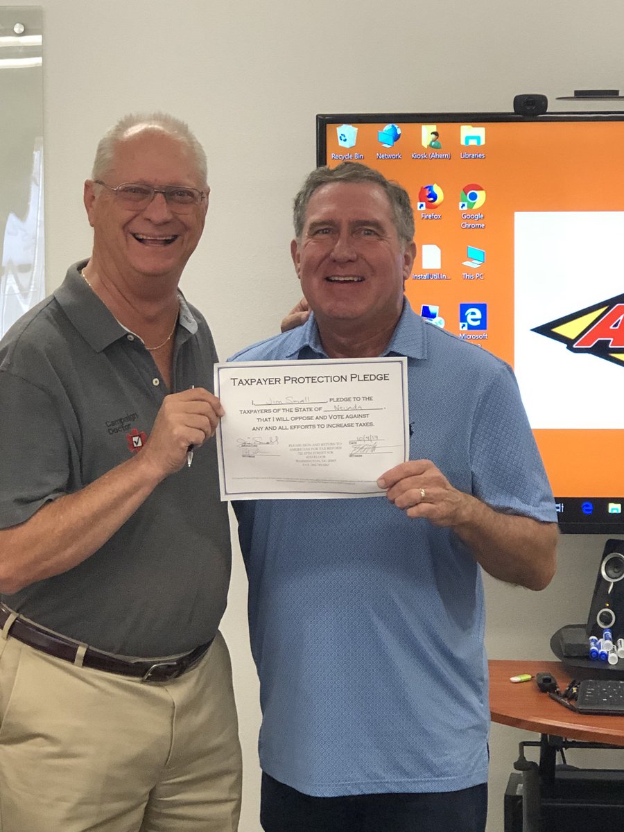 jim4nevada's tweet photo. Signed the Taxpayer Protection Pledge today. @jim4nevada will be running as THE conservative candidate in AD-2. #ThinkBigVoteSmall https://t.co/d3sL7Uh0GV