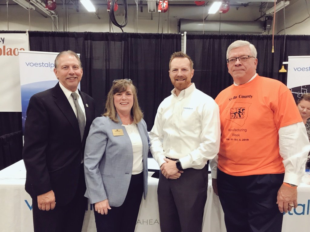 kymanufacturing's tweet photo. More from today's Shelby County #ManufacturingMarket: Our Director of Operations, @ShelGood1, met w several great KAM members at their #MFGDay event, incl. Voestalpine, Pegasus Industries, & Superb IPC!
#ManufacturingDay #MFGDay19 #kymfg #kymanufacturing #ThinkKY #KyMakes #TeamKY https://t.co/VOY8qdxE7Q