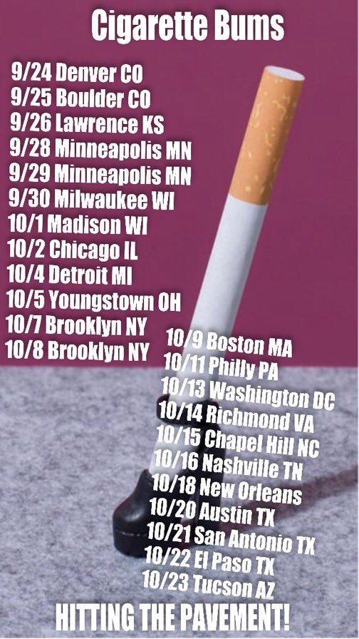 Currently on tour across the United States. Coming to a smashtray near you!