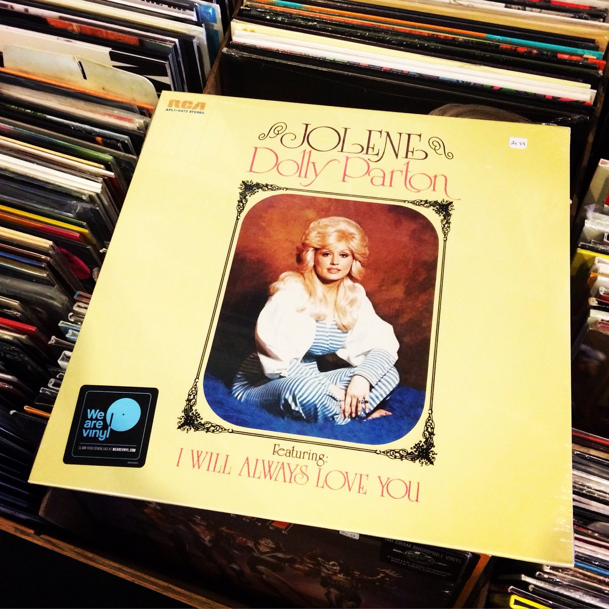 Albumism's tweet photo. In our shopping bag today at Music Matters in Brooklyn: @DollyParton’s ‘Jolene’ (1974) #vinyl #SupportYourLocalRecordStores #BuyMoreRecords https://t.co/OrP7mrz6qK