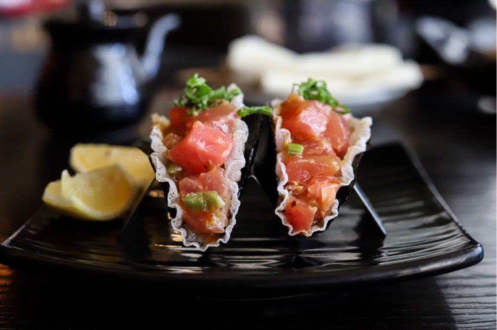 No need to head to a cantina to celebrate #NationalTacoDay. Join us for Happy Hour and snag one of our Ahi Tacos! Fresh, high-quality ahi tuna inside of a crispy, delicate seaweed shell.