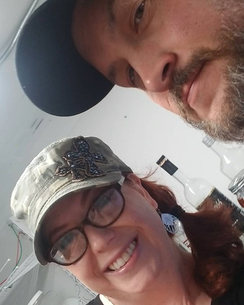 BlueJsHappy's tweet image. Look who joined me on the Happy Wagon lol! Come see me and Mr. BlueJ tonight at Guthrie haunts! Stop by for some liquid courage before meeting your doom!