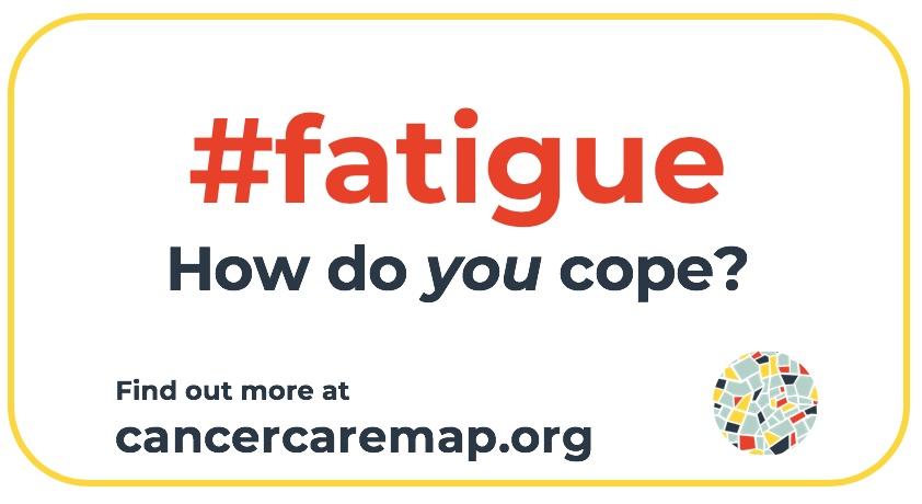 CancerCareMap's tweet photo. This week we're thinking about ways to cope with #cancer #fatigue - what tips do you people have to cope with extreme, cancer-related tiredness? Is there a service in your area we should put on #cancercaremap @MaggiesCentres @bigctweets https://t.co/2GMjyZkfLx