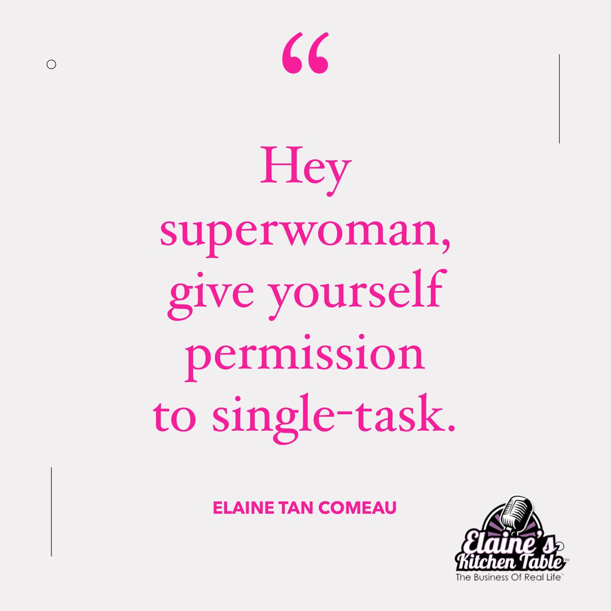 When we master the art of single-tasking, we increase the quality, the commitment, and the growth in that relationship and in our impact.