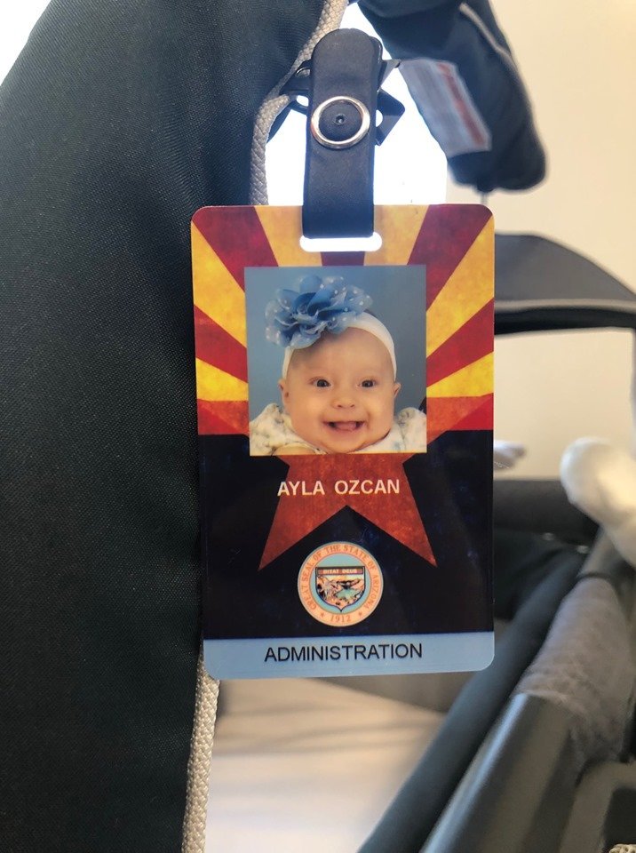 ArizonaDOA's tweet photo. It's Graduation Day for Baby Ayla here at ADOA! She was a GREAT first #infantatwork and we're sad to see her go! https://t.co/QqczqXU40I