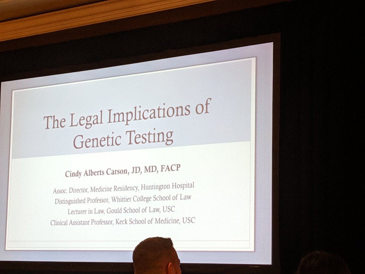 mariaphillis's tweet photo. Dr. Cindy Carson on the legal implications of genetic testing.   Forgive me while I get excited about the insight provided by another JD to MD physician. #MahaloACOG #MDJD https://t.co/wKbG1pJAi9