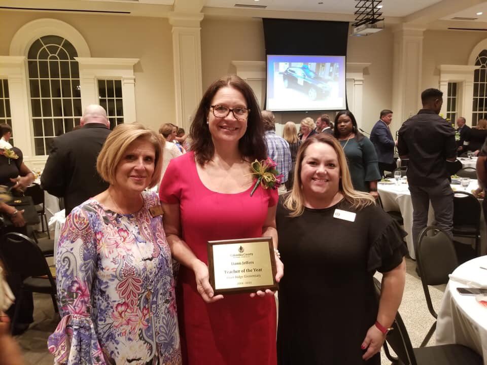 Bulldogs_RRE's tweet photo. We were so proud to celebrate Mrs. Jeffers at the Teacher of the Year banquet last night! https://t.co/PaDE3YOp6R