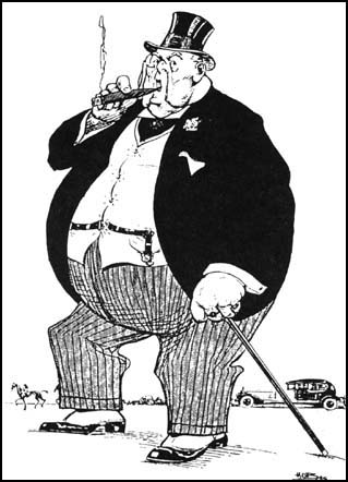 Caricature of a fat cat