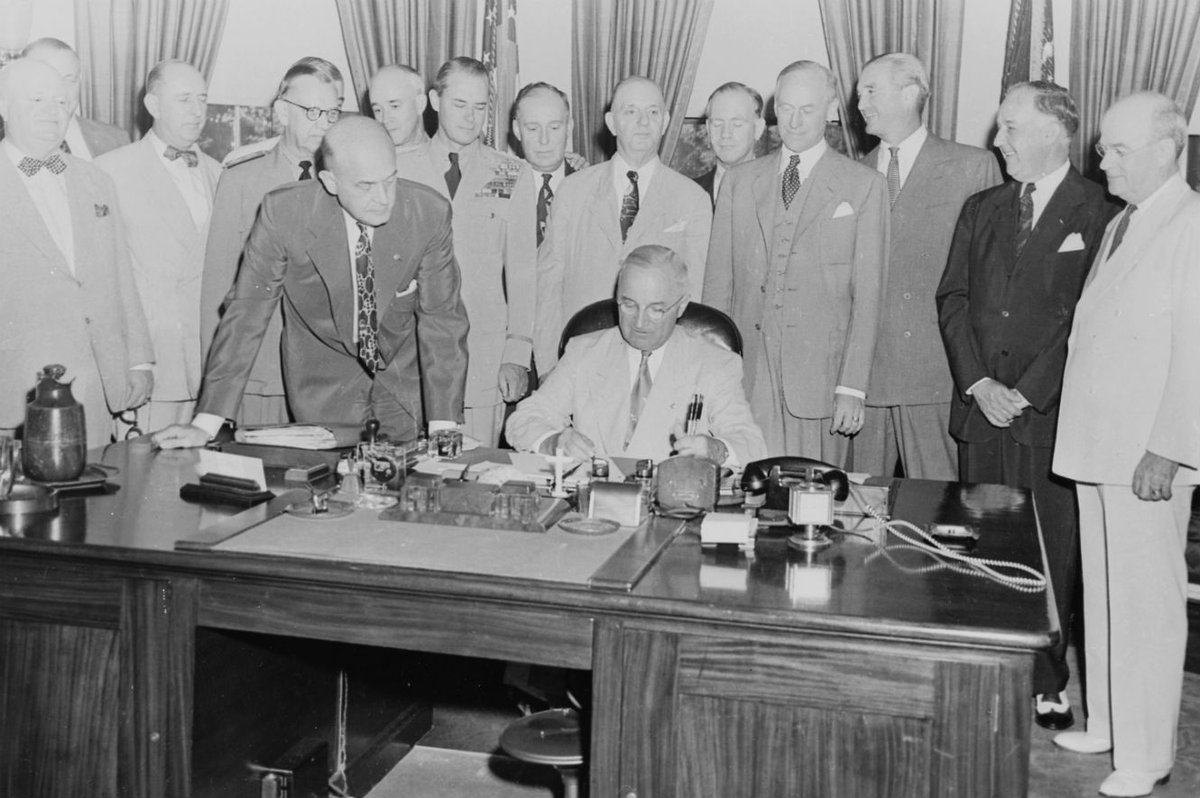 10) President Harry S. Truman dissolved the OSS in 1945.The CIA was later created on July 26, 1947, by Truman through the signing of the National Security Act. https://en.wikipedia.org/wiki/Central_Intelligence_Agency