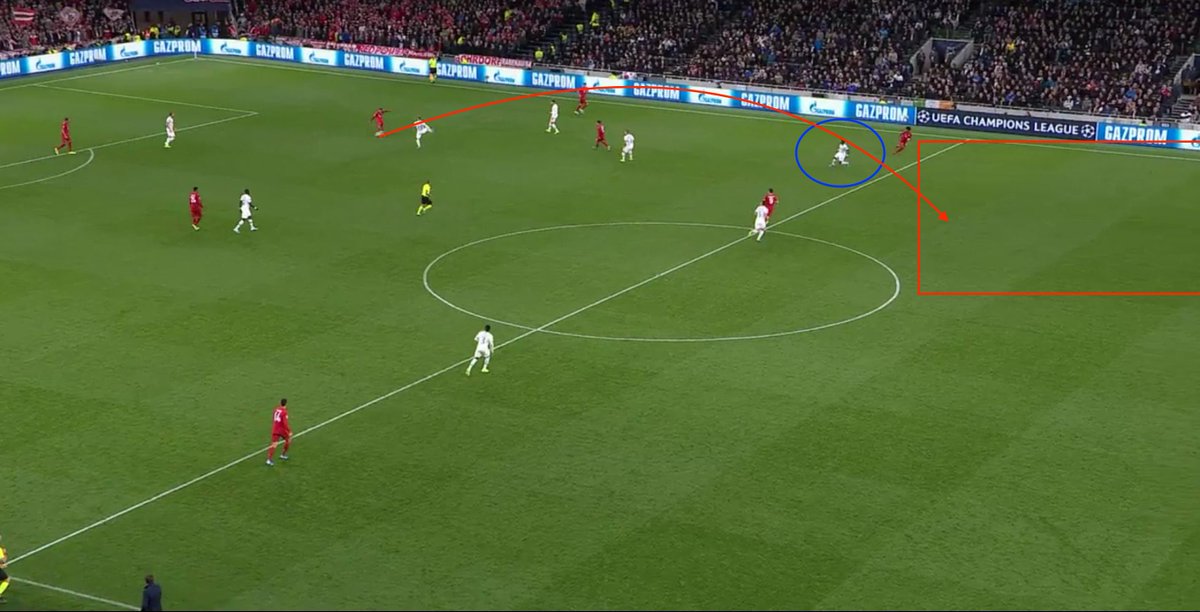 SpursAnalyses's tweet photo. Thread #25 : Tottenham 2 - Bayern 5

Gnabry takes delivery of a beautiful through pass from Tolisso. It's interesting to see where Aurier is situated. He isn't defending well and it's a big chance for Bayern to score.  #THFC #COYS #TOTFCB https://t.co/T3mHYPlnAz