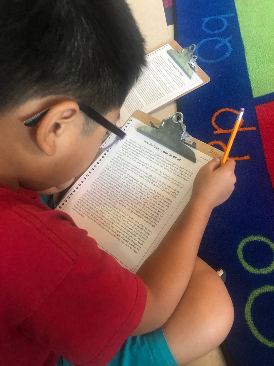 Our fifth graders participated in a seminar called “How the Terrapin beat the Rabbit” in Miss Patrick’s literacy class!