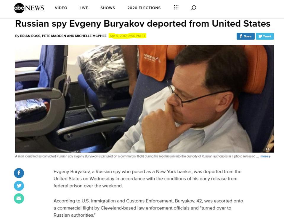 Within 48hrs Buryakov had been deported from the country. Agent Strzok was in communication with Gregg Cox of Critical Incident Response Group specializing in Crisis Management: “Its all good.”