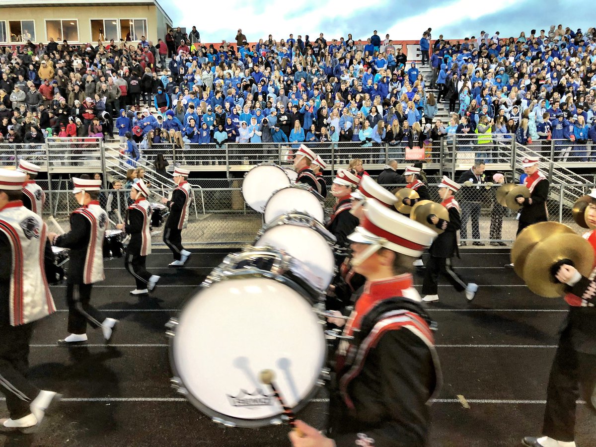 The Lakeville North marching band leading the charge in tonight’s <a href="/kare11/">KARE 11</a> Spotlight game.  It is the battle of Lakeville as the Panthers of North host the Cougars of South.
#kare11prep