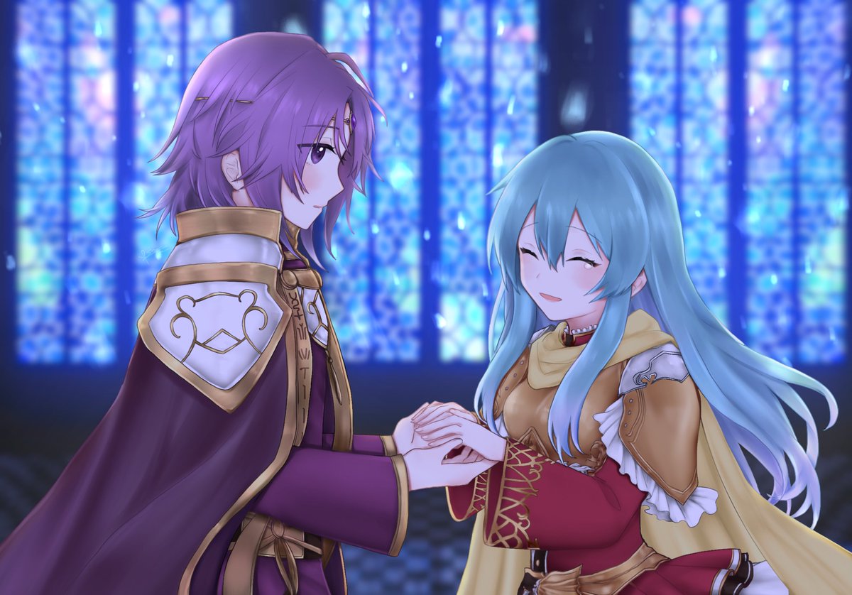 StarTour_'s tweet image. 「…お嫁さんになってくれる？」

リオエイです。支援S記念に！
#FEヒーローズ