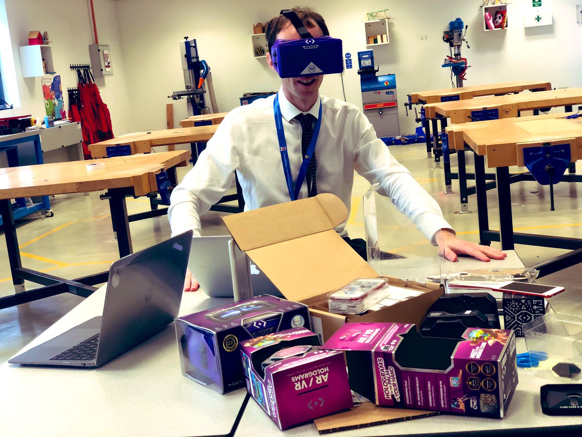 Exciting times as we test out our new set of <a href="/oculus/">Oculus 👉 Meta Quest</a> Quest cordless VR headsets and <a href="/MergeVR/">Merge</a> AR kits. Part of our #DCSG Pioneering Spirit Grant to research the impact of #VR #AR on the design process. #DCIPioneers #Innovation #EdTech #BeTheChange