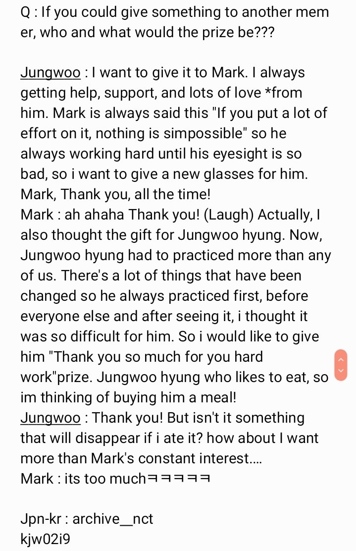 little9dya's tweet photo. Remember on 190531 vivi magazine when Jungwoo and Mark wanted to give each other a prize for working hard🥺 https://t.co/0nVWqpUpmY
